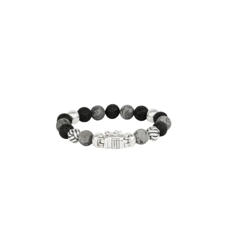 Buddha to Buddha Perlenarmband Spirit Bead Grau