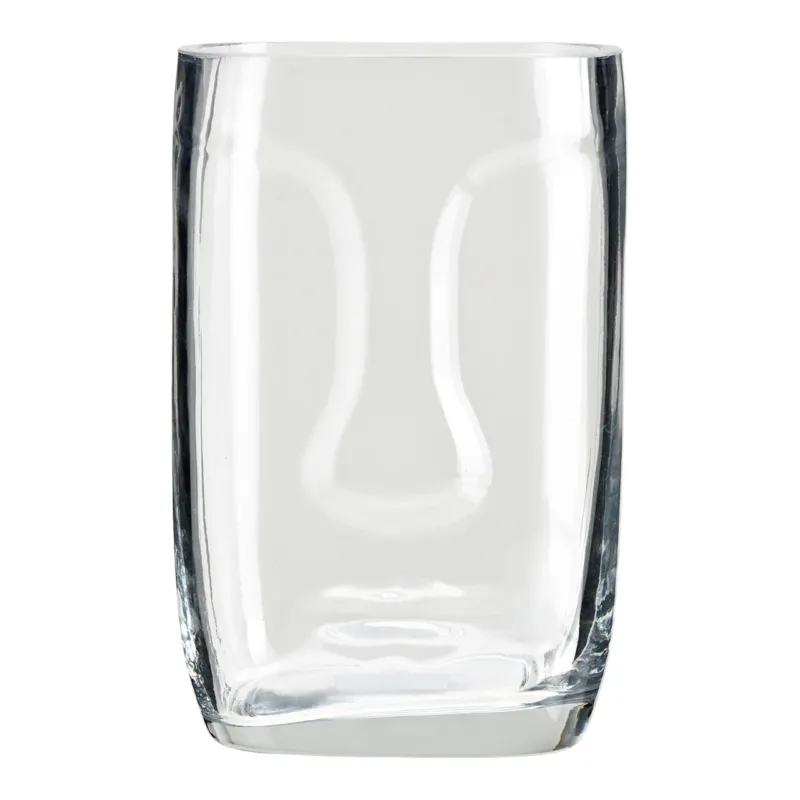 Vase aus transparentem Glas & modernem Dekorationsstil – Gesicht | Wurm