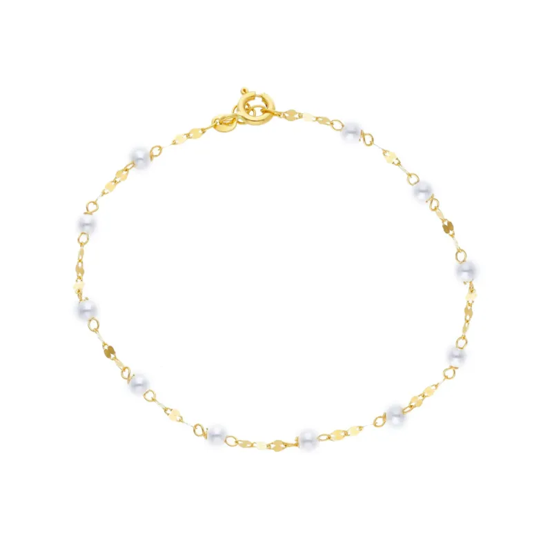 18 Karat Gold Süsswasserperlen Armband - 128183
