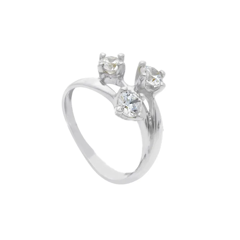 18 Karat Gold - 750 Ring mit Zirkonia Steinen