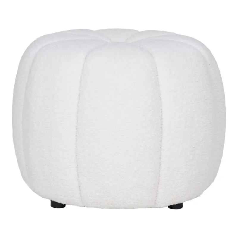 Pouf – Teddybezug, Off-White, 38 cm - Paisley | House Nordic