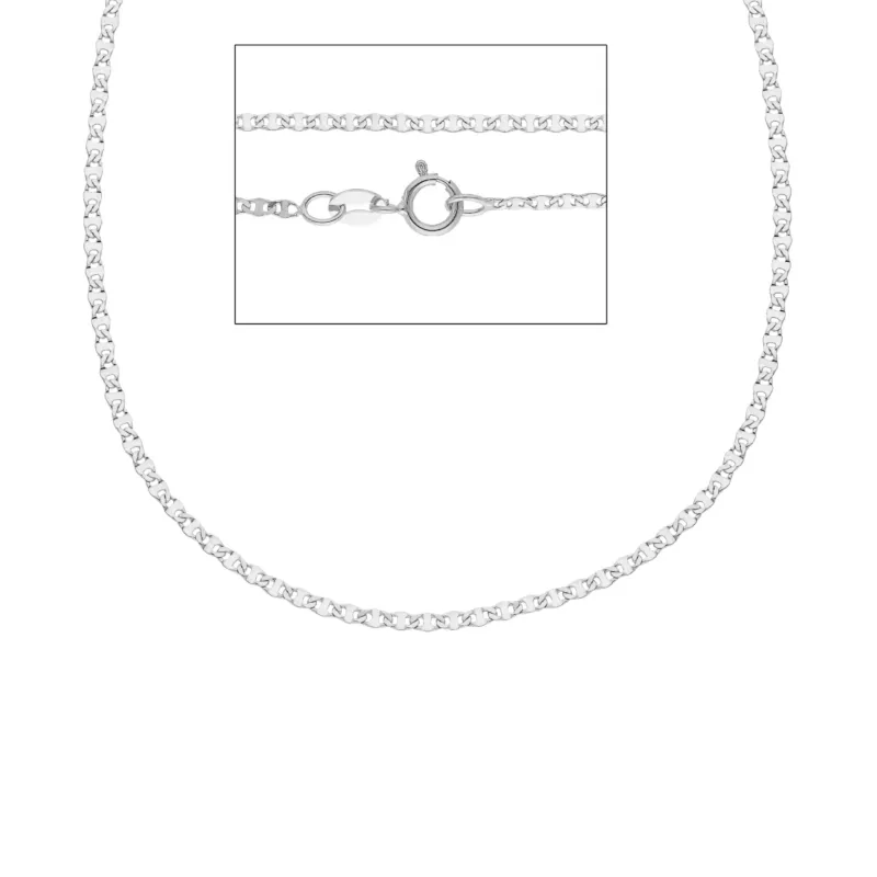 Halskette 18 Karat Weissgold für Damen & Herren - MUS035BB