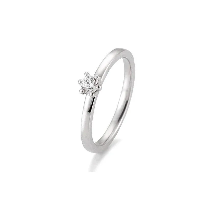 Breuning 18 Karat Gold Verlobungsring 6er Krappe mit Diamant - 41/05988