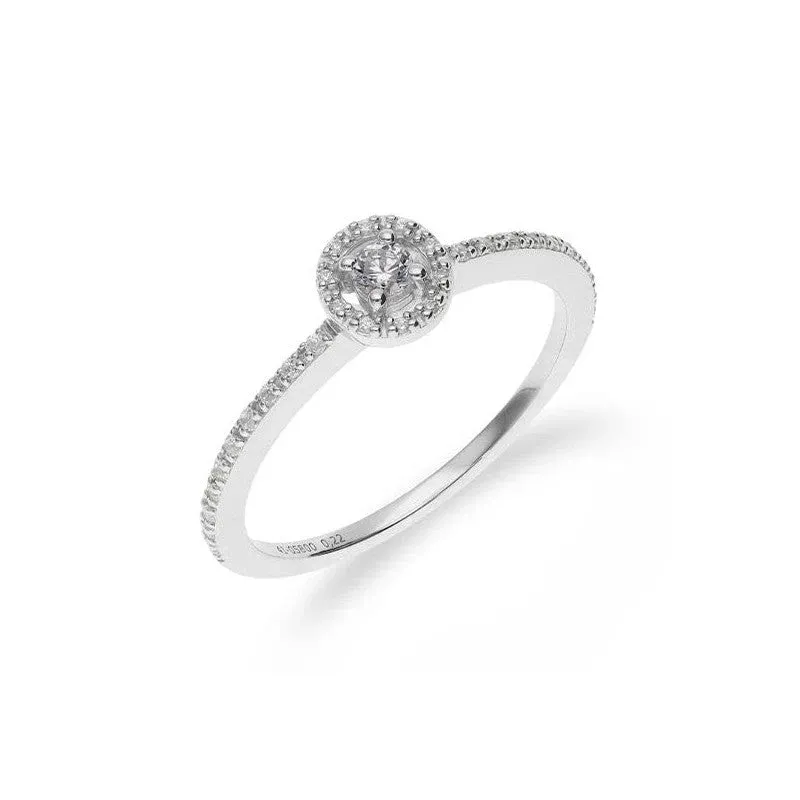 Breuning 18 Karat Gold Verlobungsring Fantasy Pavé mit Diamanten - 41/05800