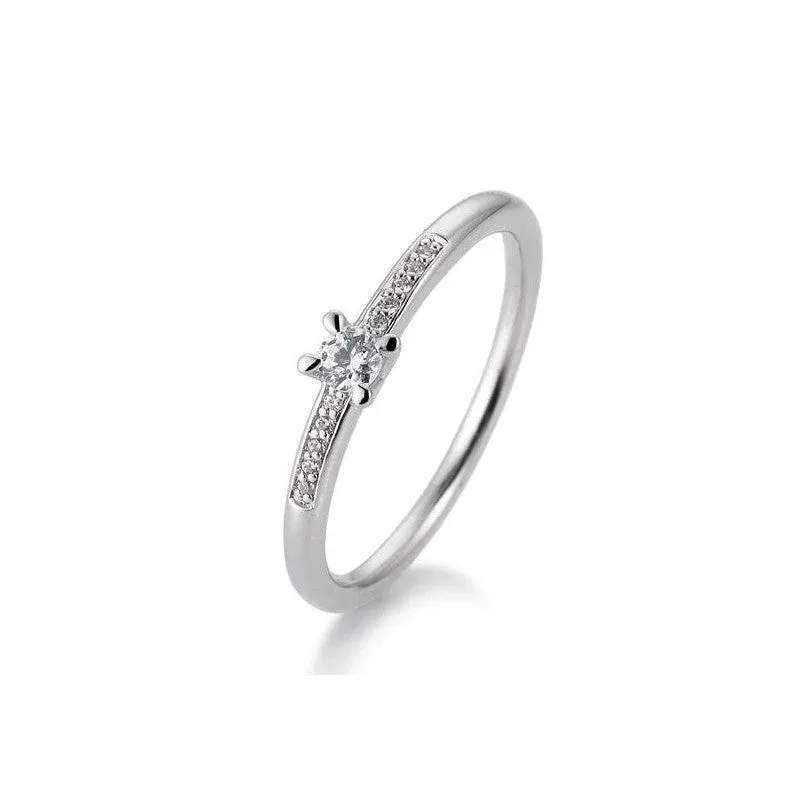 Breuning 18 Karat Gold Verlobungsring Pavé mit Diamanten - 41/85947