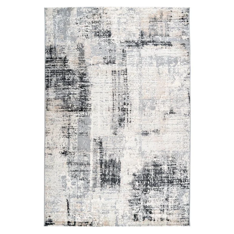 Teppich – Relief Muster, Faser Mix, Grauer Ton 150 cm - Sail 700 | Kayoom