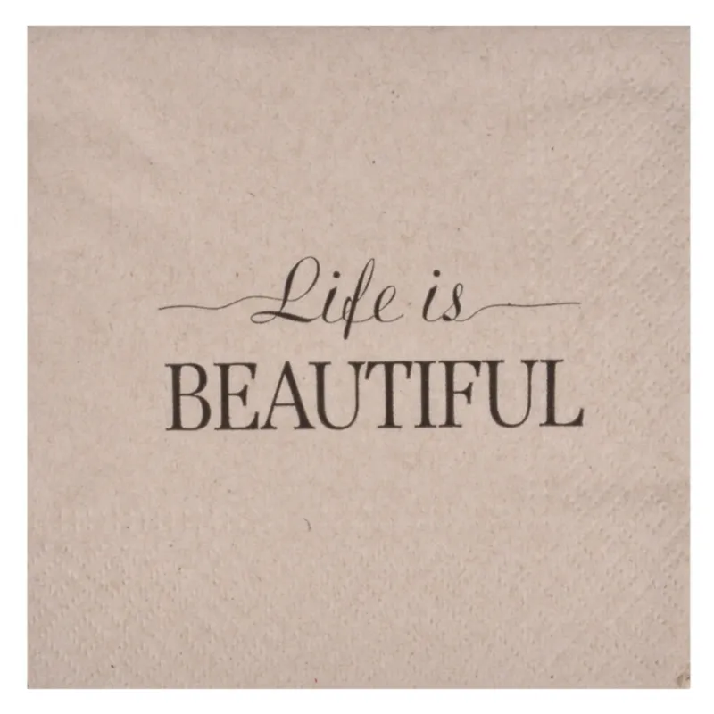 2er Set Cocktailserviette Life is beautyful 40 Stk.