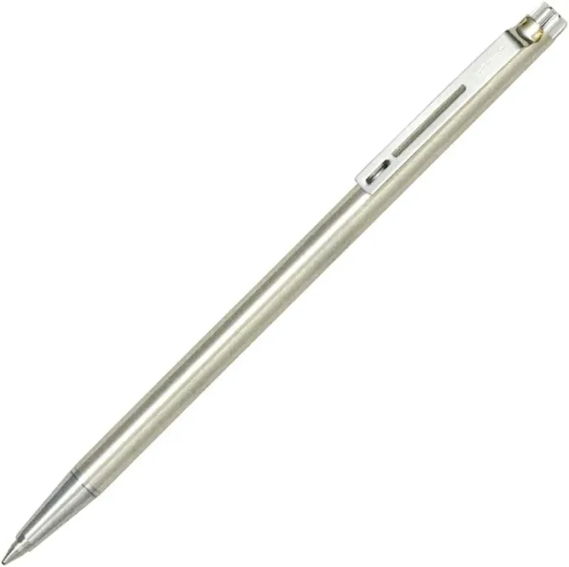 Pilot Birdy Stainless Steel Mini Ballpoint Pen | 0.7mm Black Ink | Pocket EDC | Japan