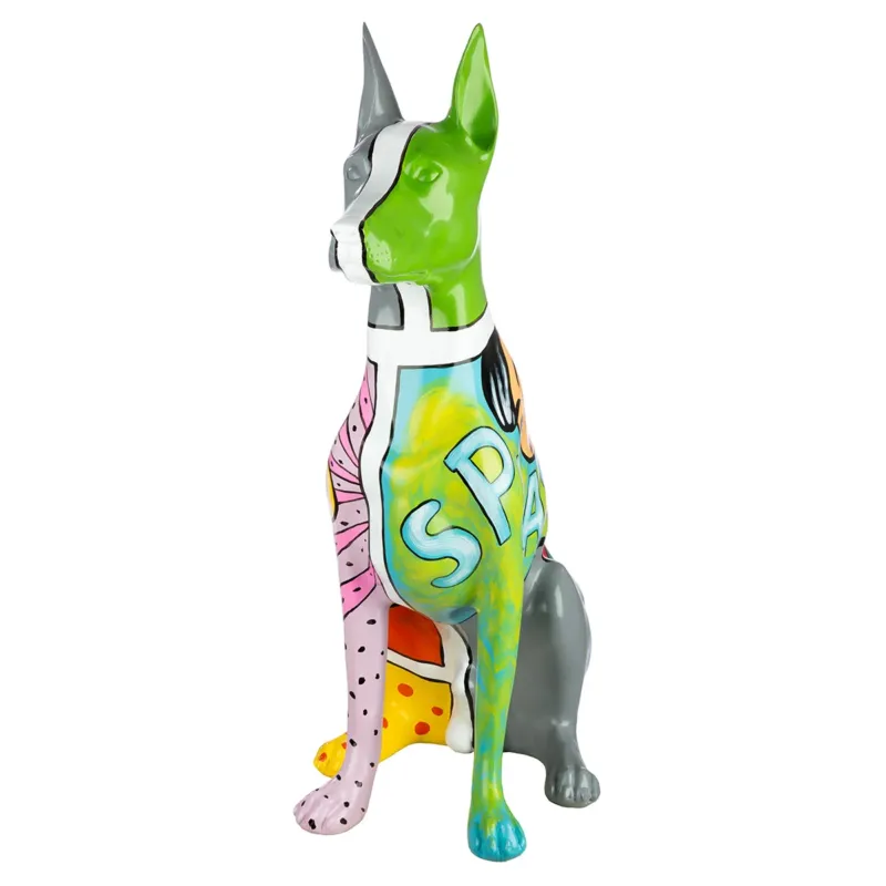 Figur – Glänzendes Finish, Mehrfarbiges Design, Dobermannfigur - Dobermann | Gilde