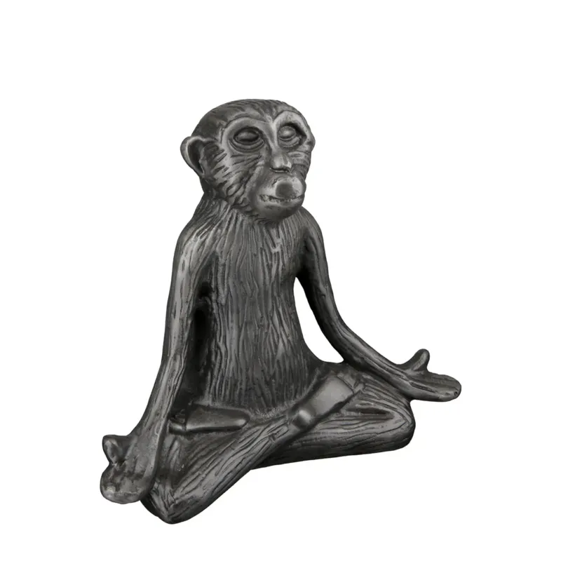 Figur – Aluminium Design, Anthrazitfarbenes Finish, Affenfigur - Monkey | Gilde