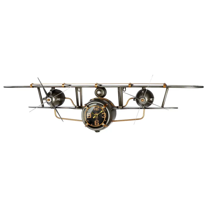 Wanduhr – Flugzeug Design, Drehbarer Propeller, Versteckter Stauraum | Gilde