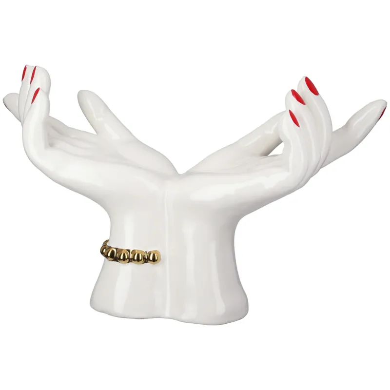 Dekoobjekt – Hand Motiv, Glasierte Oberfläche, Skulpturale Form - Hands | Gilde