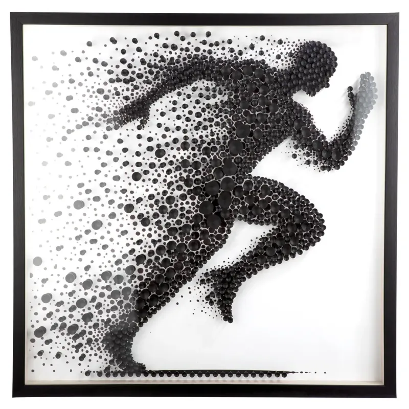 Wandbild – Strukturierte Oberfläche, Kunststoffmaterial, Weißer Kontrast, 80 cm - Sprint | Gilde