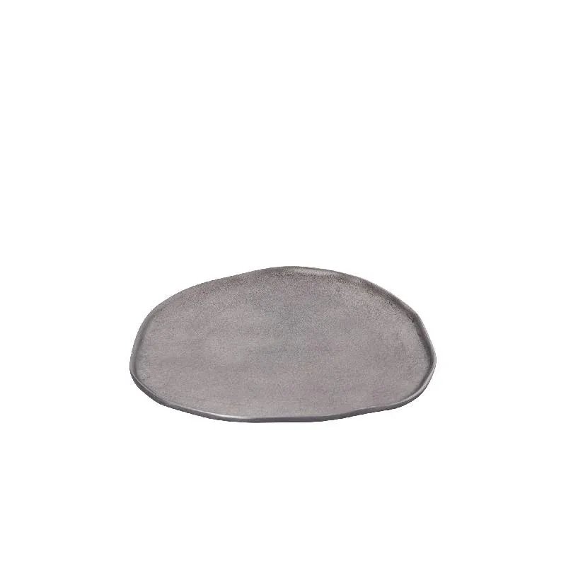 Schale – Runde Form, Organisches Design, Aluminium Material, Silber, S – Kora | PTMD