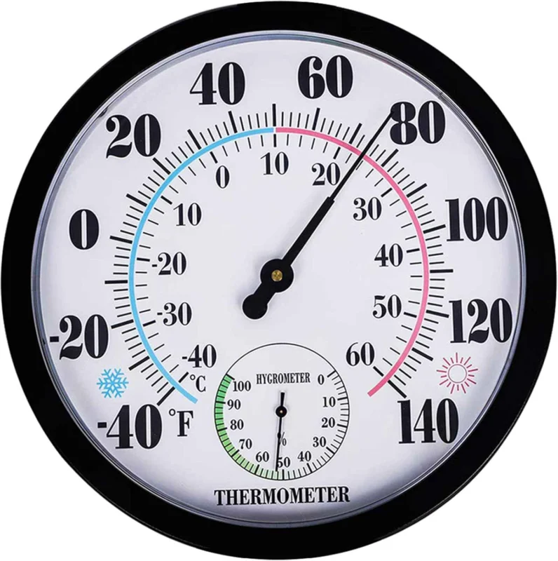 10 Inch Indoor Outdoor Thermometer Hygrometer