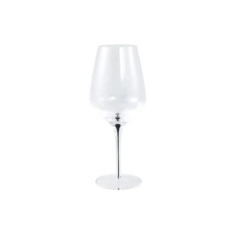 Rotweinglas - Glas, klar, schwarzer Tropfen-Akzent, organisch – Clive | PTMD