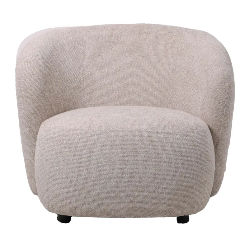 Sessel – Creme Stoff, Taubenfarbener Stoff, Polster Design - Aphrodite | PTMD