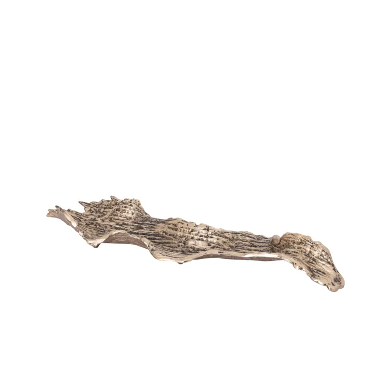 Schale – Gold Aluminium, Wellenform Design, Antik Messing Finish, S - Aitana | PTMD