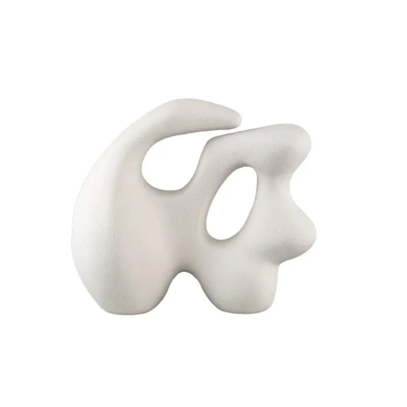 Statue - Steinzeug, matte Glasur, organische Form, Creme – Eddison | PTMD