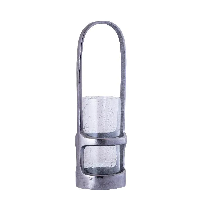 Laterne – Gegossenes Aluminium Design, Hohe Form, Schwarzer Farbton, L – Rahana | PTMD