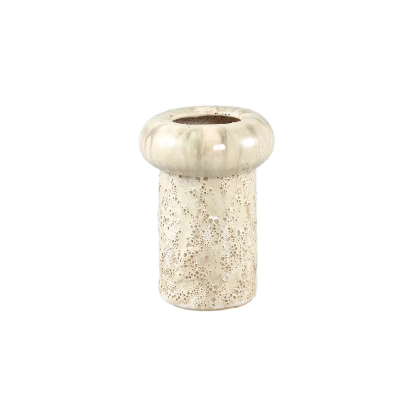 Topf – Cremefarbene Oberfläche, Runde Form, Glasierte Oberfläche, Keramik, S – Wang | PTMD