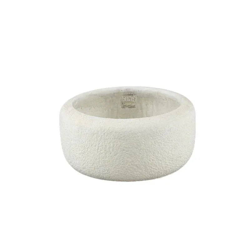 Topf – Runde Form, Zementmaterial, Modern, Niedrig, M - Evelynn | PTMD