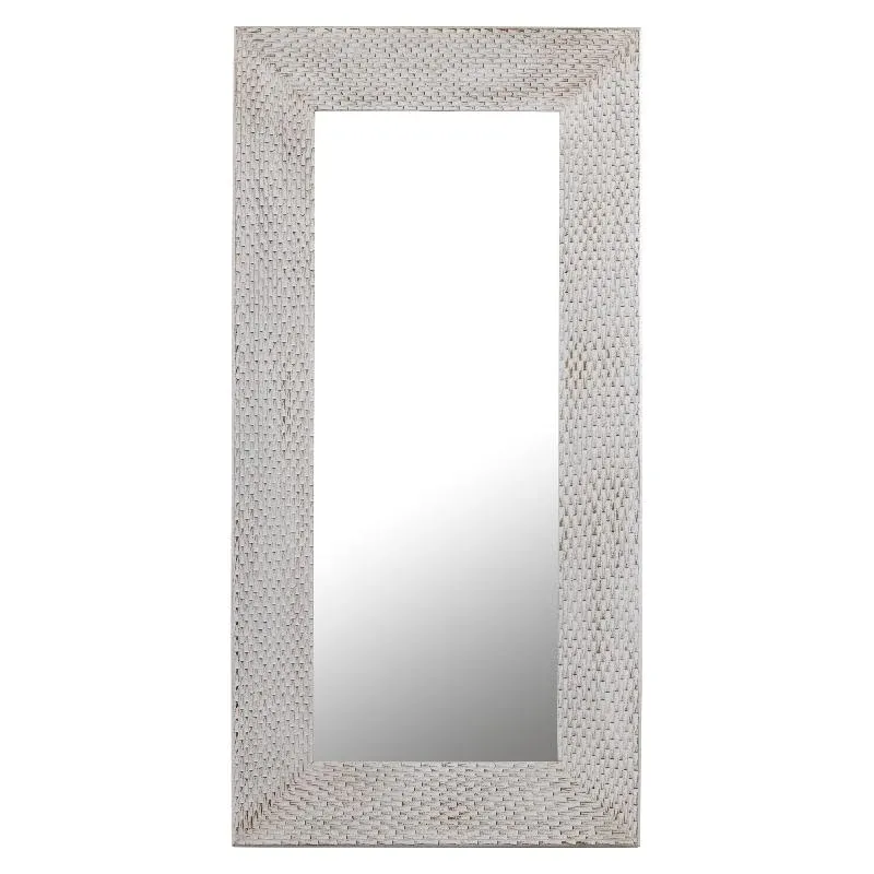 Spiegel – Modernes Design, Rechteckige Form, MDF Material, Weiß Gold – Chinasa | PTMD