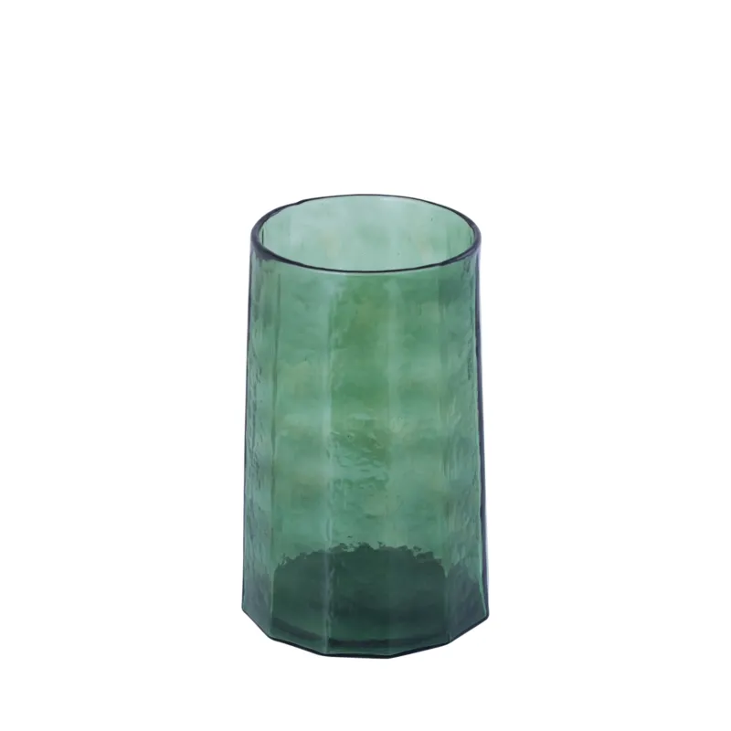 Windlicht – Glas Material, Grün Ton, Rillen Design, M – Pernella | PTMD