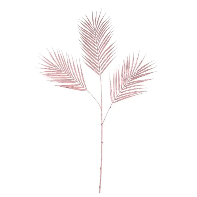 Kunstpflanze - Rosa Farn Spray, Kunststoff, Metall | PTMD