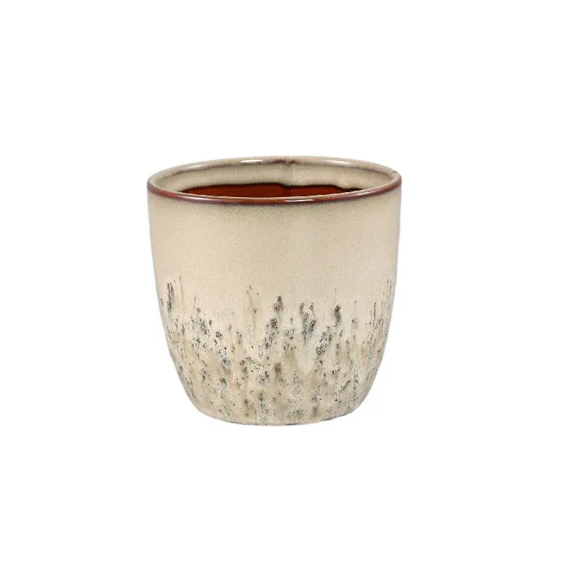 Blumentopf - Keramik, Runde Form, Bauchige Form, Creme, M - Harper | PTMD