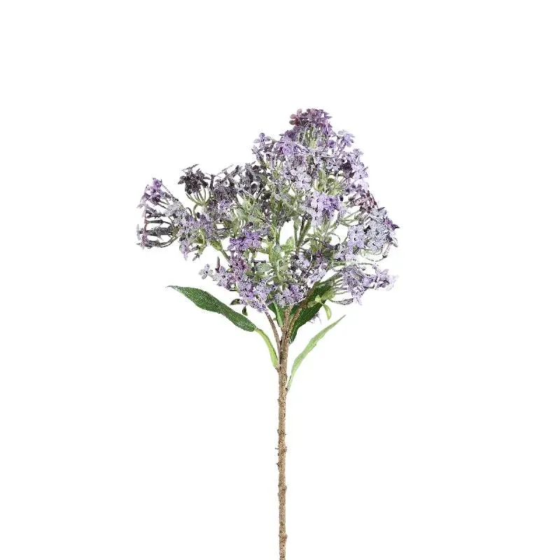 Trockenast – Violetter Zweig mit kleinen Blüten und Blättern aus Stoff, Metall, Kunststoff und Viskose | PTMD