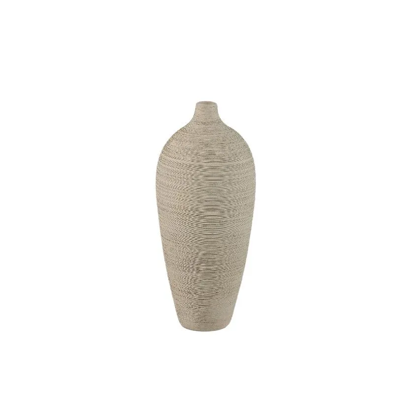 Vase – Steinzeug Keramik, Flaschen Design, Beige Farbe, S – Cavinn | PTMD