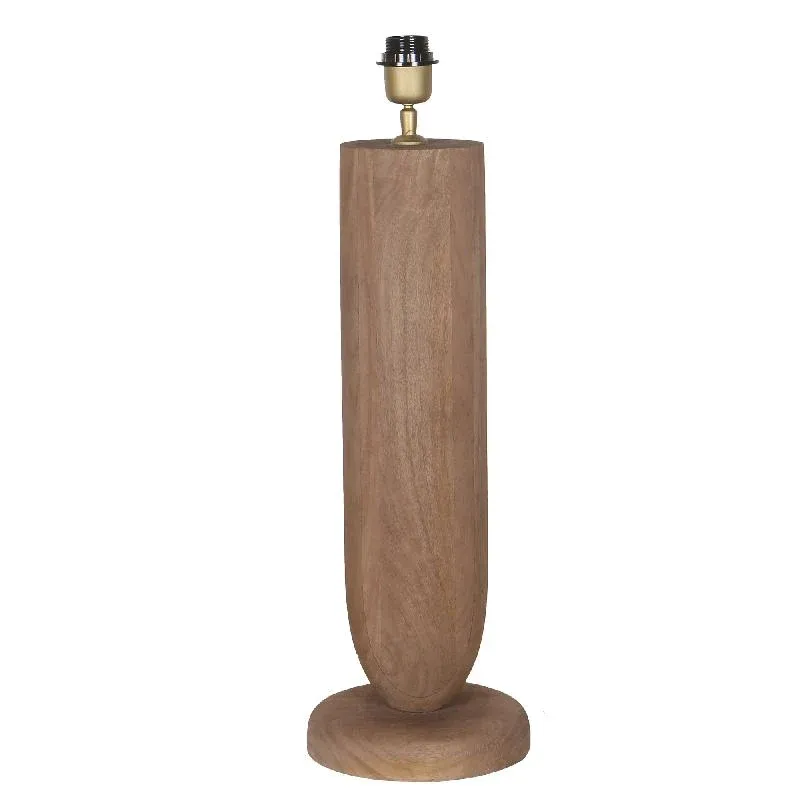 Tischlampenfuß – Mangoholz Natur, massive Optik, 55 cm hoch - Lorinne | PTMD