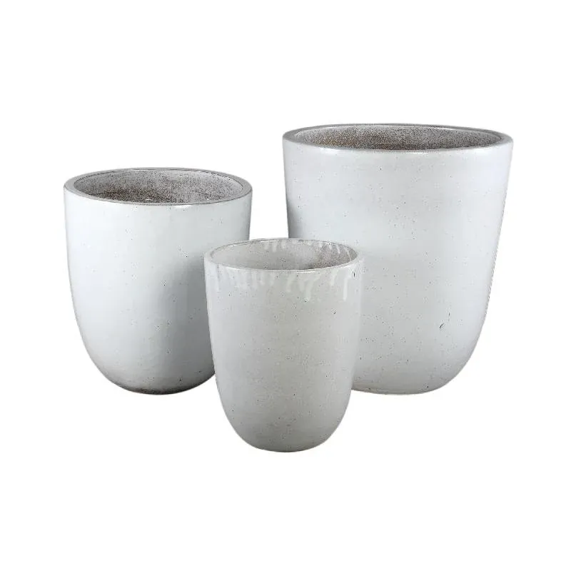 Topf – Keramik Material, Glasierte Oberfläche, Weiße Oberfläche – Gommes | PTMD