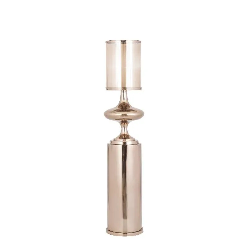 Bodenwindlicht – Edelstahl Rahmen, Glas Zylinder, Bronze Farbgebung, S – Rodire | PTMD