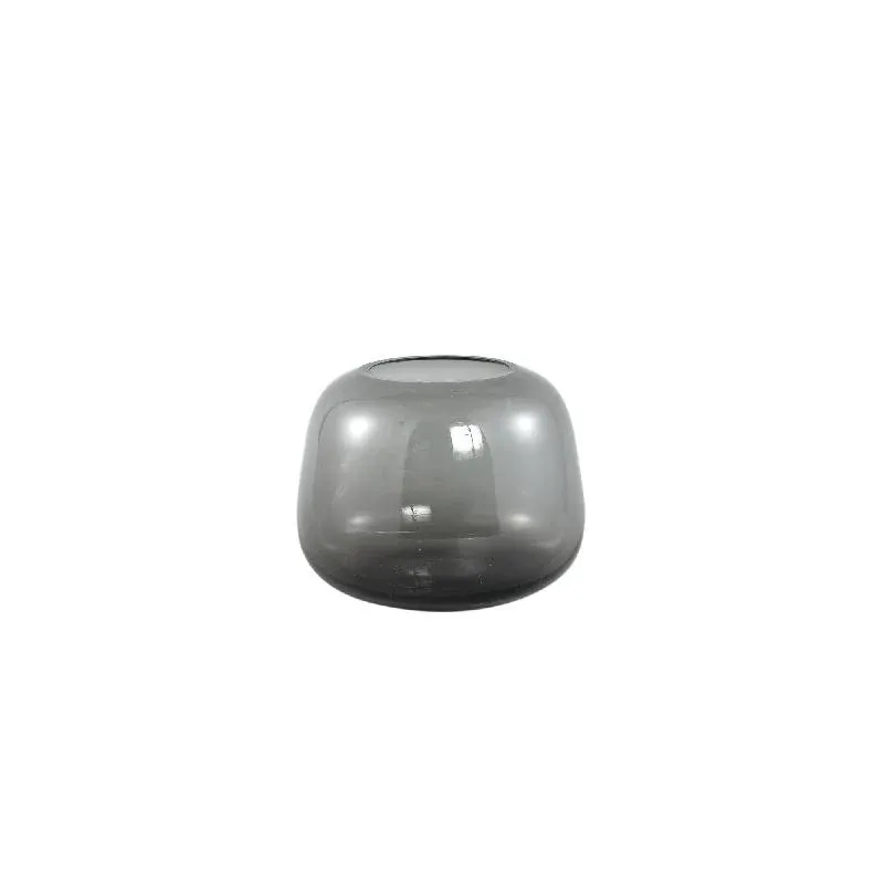 Vase – Runde Form, Glas Material, Dunkelgrau, S – Mexx | PTMD