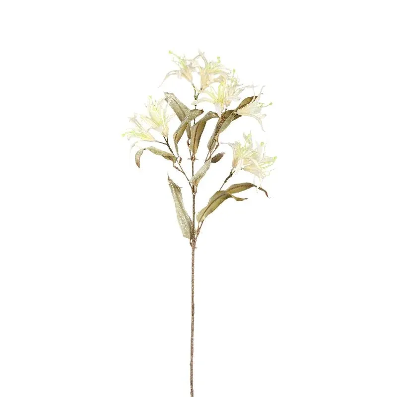 Gartenblume – Bordeauxfarbener Bauhinia Spray, Stoffmaterial, Elegantes Design, L | PTMD