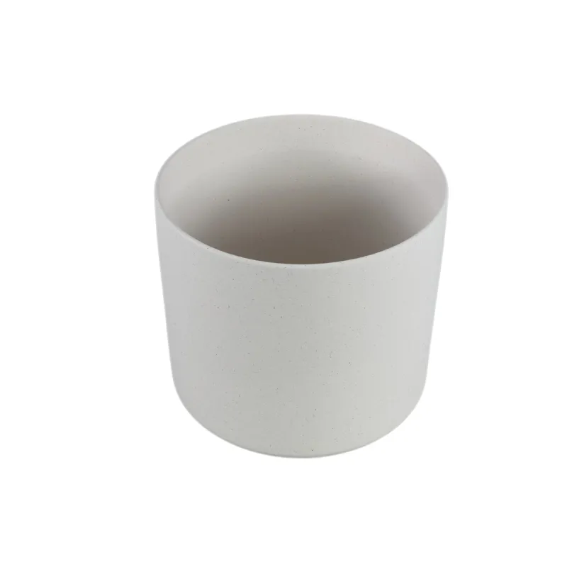 Blumentopf – Weiße Oberfläche, Runde Form, Keramik Material, L – Fatima | PTMD