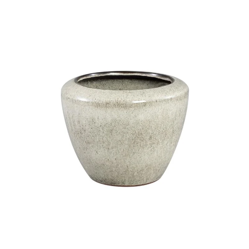 Topf – Beige Oberfläche, Runde Form, Glatte Oberfläche, Keramik Material, M – Kyleigh | PTMD