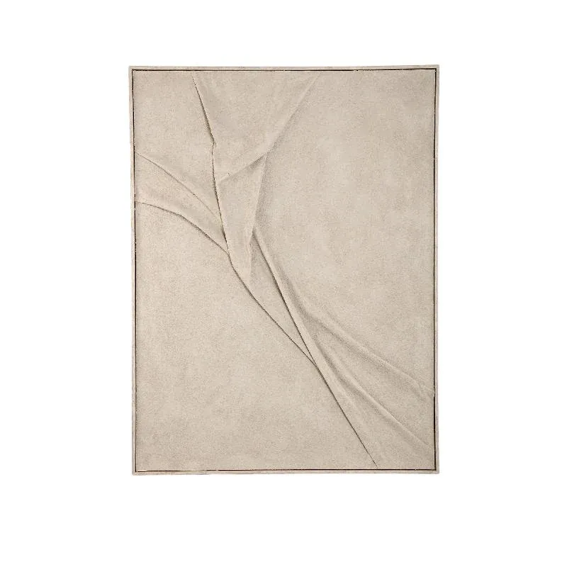 Wandpaneel – Wellen Design, Rechteckige Form, Textil Material, Sand, S – Dizze | PTMD