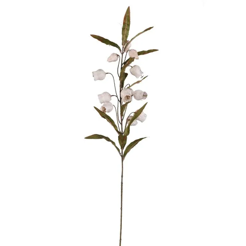 Gartenblume – Cremefarbene Sandersonia Blume Spray, Metall, Kunststoff, Leinwand | PTMD