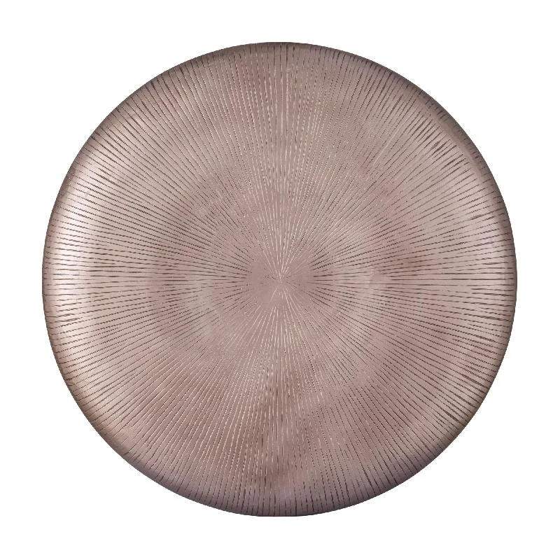 Wandpaneel – Dickes Rundstreifen Design, MDF Konstruktion, Bronze Farbton, Strukturierte Oberfläche, L – Toran | PTMD