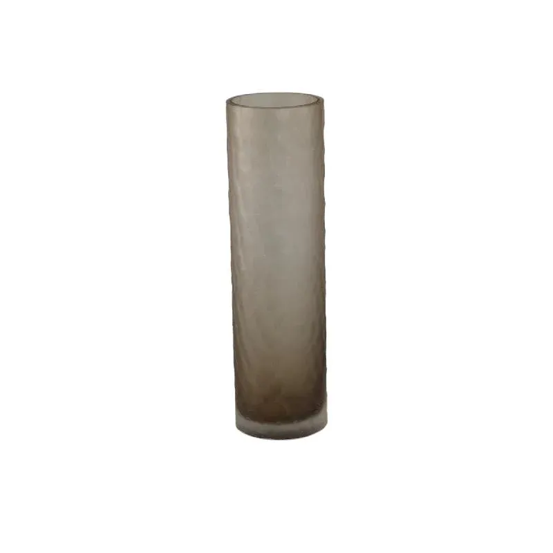 Vase – Hellbraunes Glas, Geschliffene Oberfläche, Gerade Form, S – Paulene | PTMD