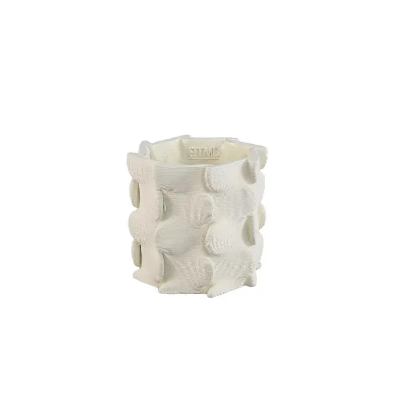Topf – Weiße Farbe, Dreidimensionales Erweiterungs Design, Zement Material, M – Norma | PTMD