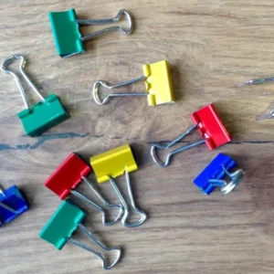 Foldback Clip mini bunt x10 19mm - Polly Paper