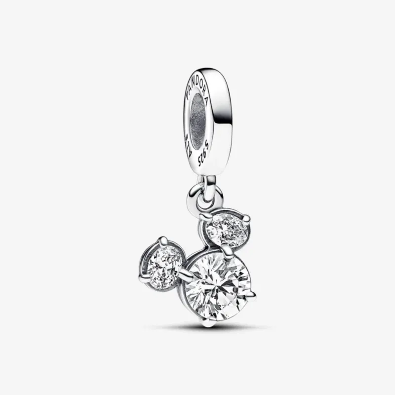 Pandora Disney Charm-Anhänger: Micky Maus Funkelnder Kopf Sil­hou­et­te