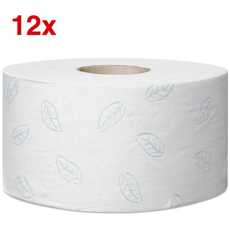 TORK Jumbo-Toilettenpapier T2 Premium Mini 2-lagig Recyclingpapier, 12 Rollen
