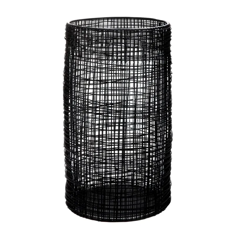 Windlicht – Schwarzes Metall, Matte Optik, Höhe 31 cm - Welding | Gilde