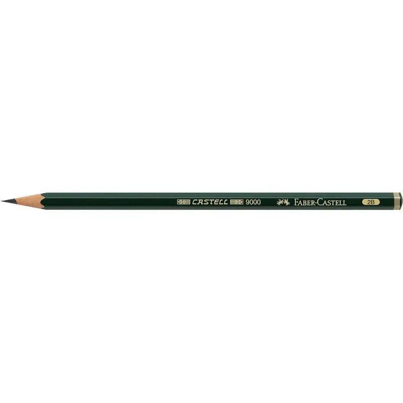 FABER-CASTELL 9000 Bleistift 2B grün, 1 St.
