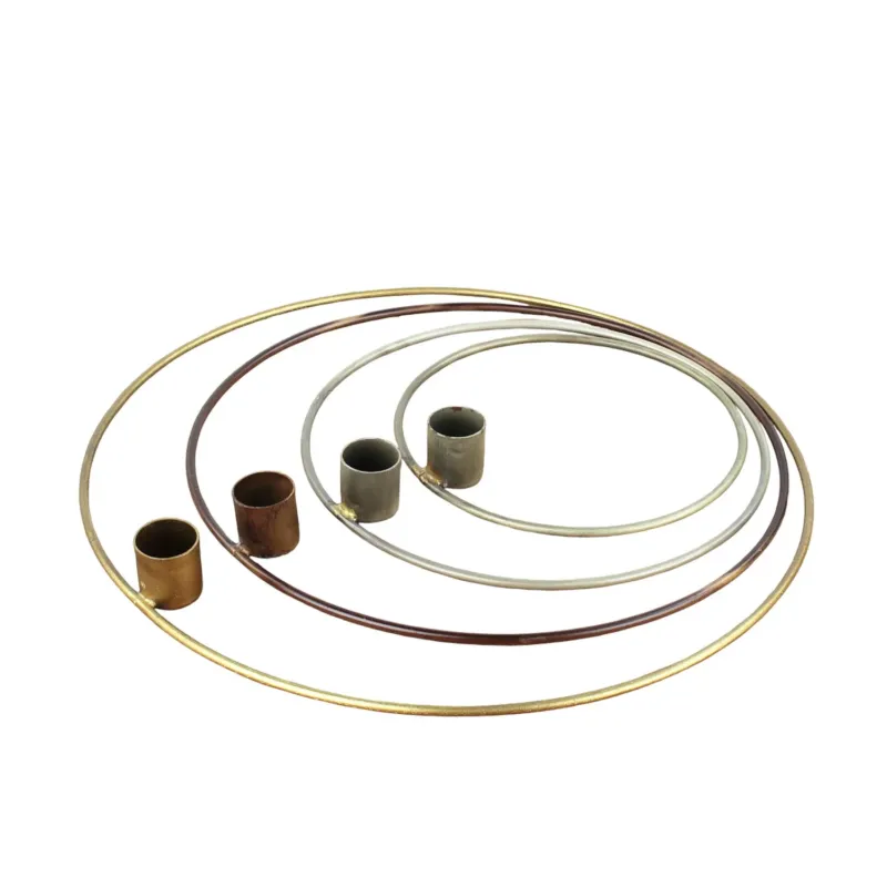 Adventskranz Metall Braun Gold 30 cm